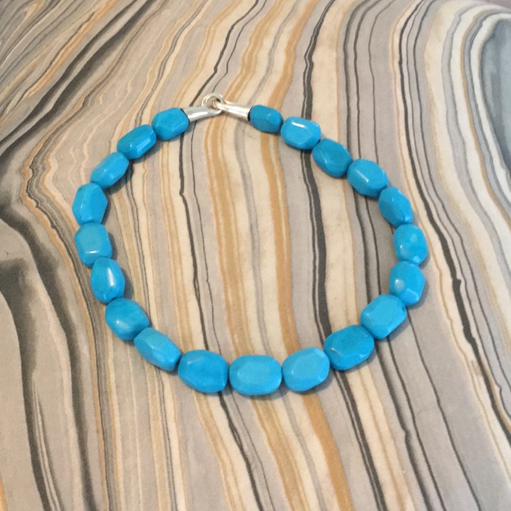 Turquoise and sterling necklace